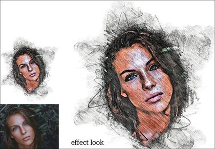 Modern Pencil Sketch PS Action