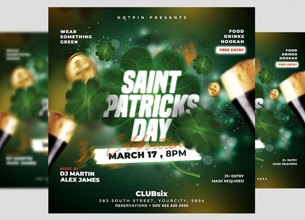 Modern Saint Patricks Day Flyer Template