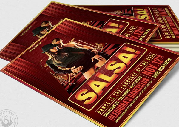 Modern Salsa Editable Flyer Template