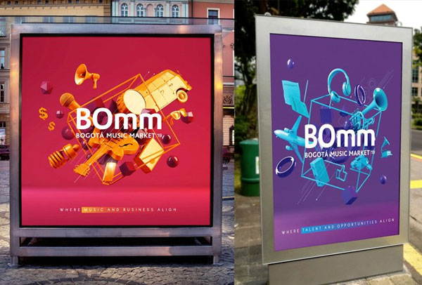 Modern Street Poster Sign Mockups