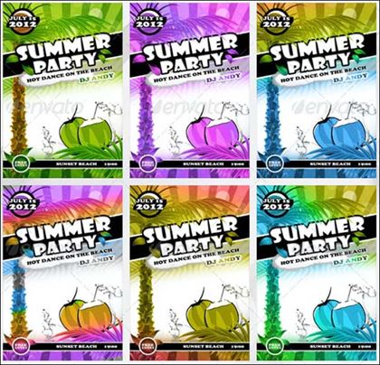 Modern Summer Beach Party Flyer
