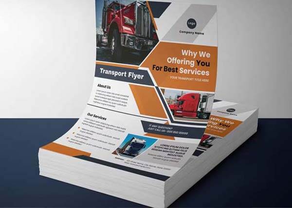 Modern Transport Flyer Design