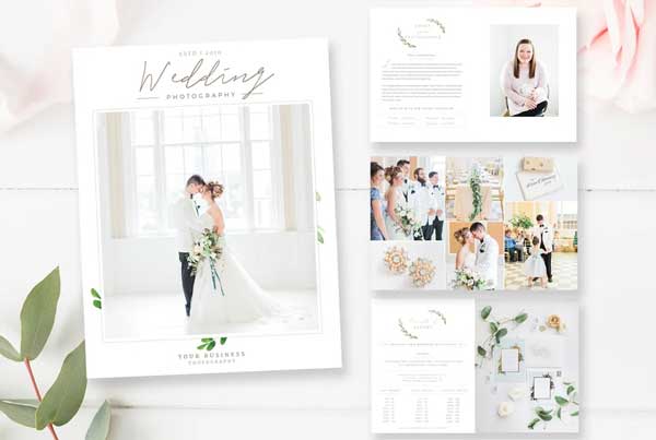 Modern Wedding Photography Magazine Templates