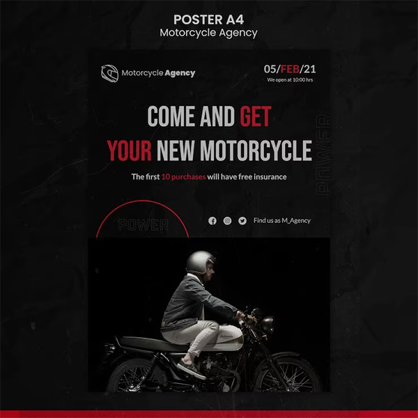 Motorcycle Agency Free Flyer Template