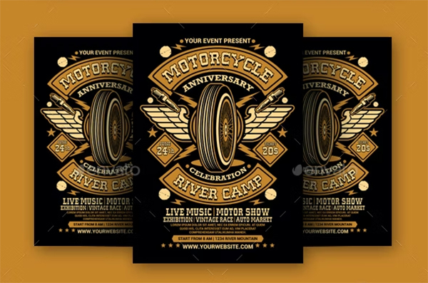 Motorcycle Club Event PSD Flyer