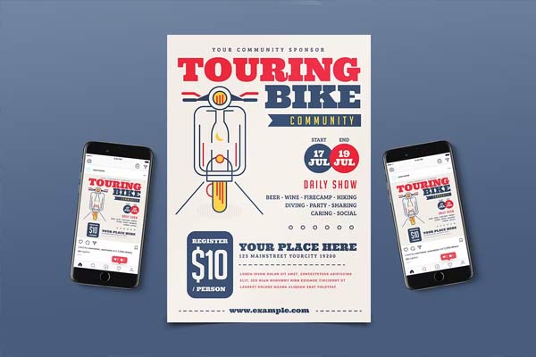 Motorcycle Ride Flyer Template