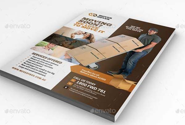 Mover And Local Transport Flyer Design