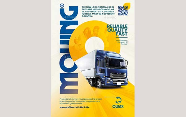 Moving Transport Flyer Editable Templates