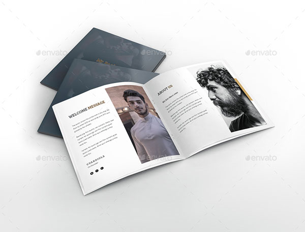 Mr.Barber Barbershop Square Brochure Template
