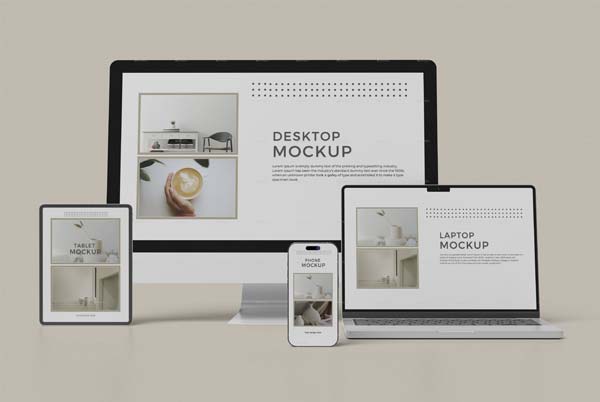 Multi Devices Responsive Website Mockups