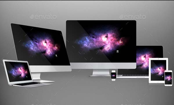 Multi Devices Website Editable Mockups