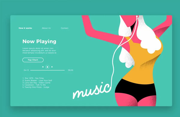 Music Concert Event Banner And Landing Page