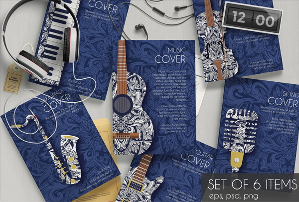 Music Instruments Set Cards