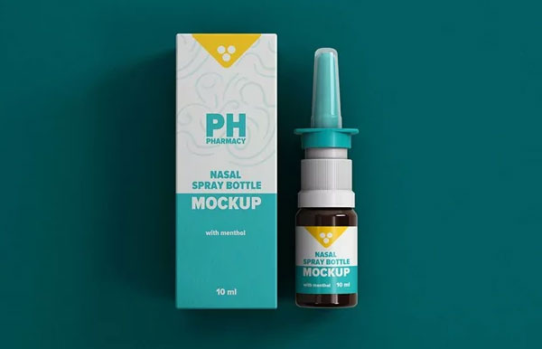 Nasal Spray Bottle Mockup