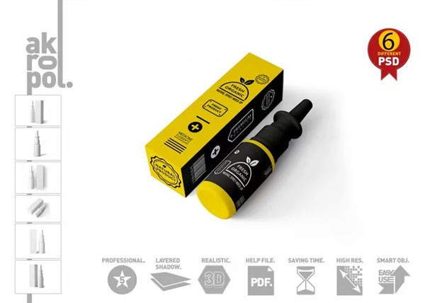 Nasal Spray Photoshop Mockup