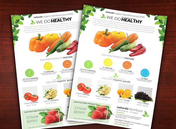 Naturale Organic Food Farm Flyer