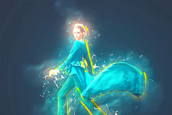 Neon Glow Dispersion Photoshop Actions