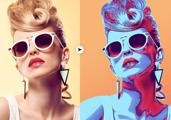 Neon Poster Photoshop Action