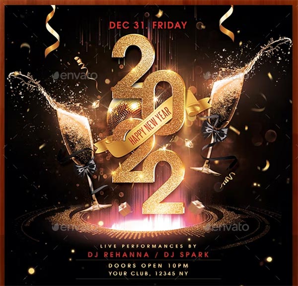 New Year Flyer Design