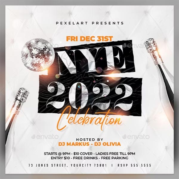New Year Flyer Print Templates