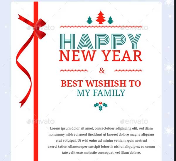 New Year Newsletter PSD Template Design