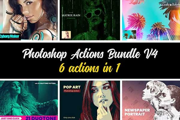 Newspaper Photoshop Actions Bundle