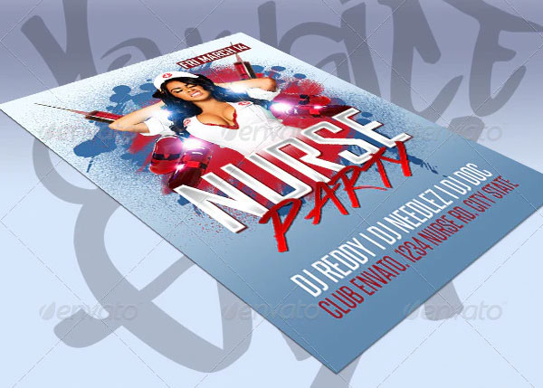 Nursing Care Party Flyer Template