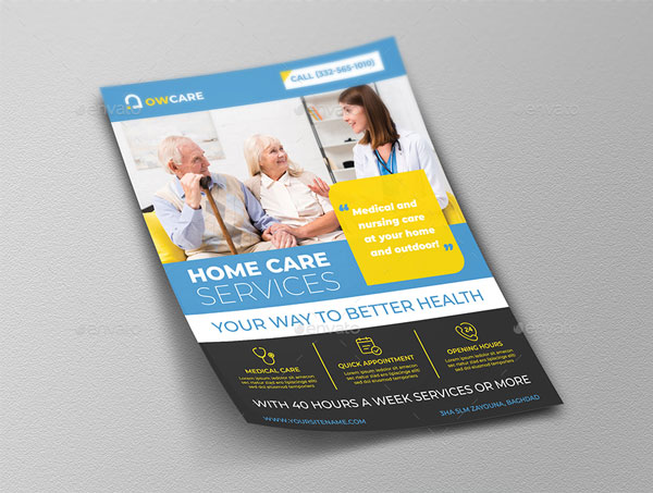 Nursing Home Care Services Flyer Template