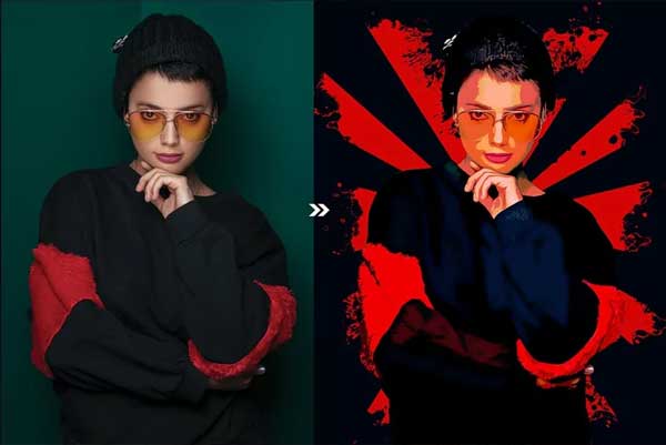 Oil Vector Art Photoshop Action