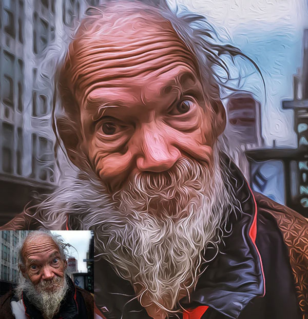 Oil Painting Photoshop Action Bundle