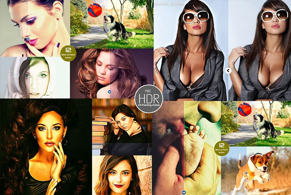Oil Painting Photoshop Effects Bundle