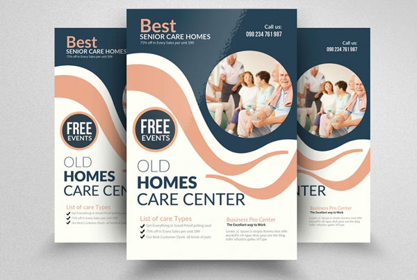 Old Age Nursing Care Center Flyers