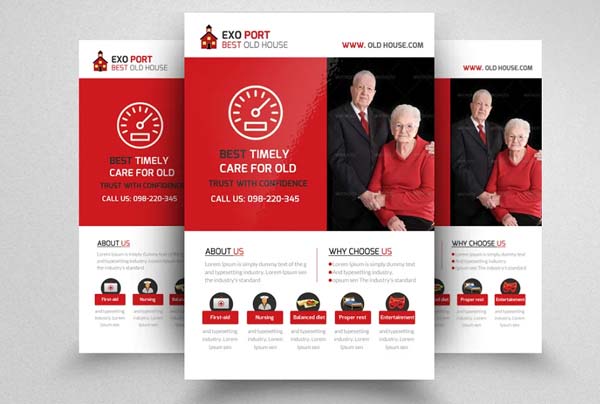 Old Family Care Flyer Templates
