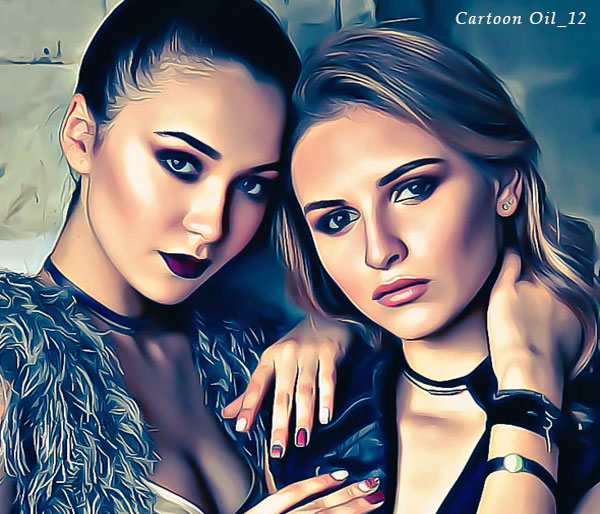 Old Oily Cartoon Paint Photoshop Action