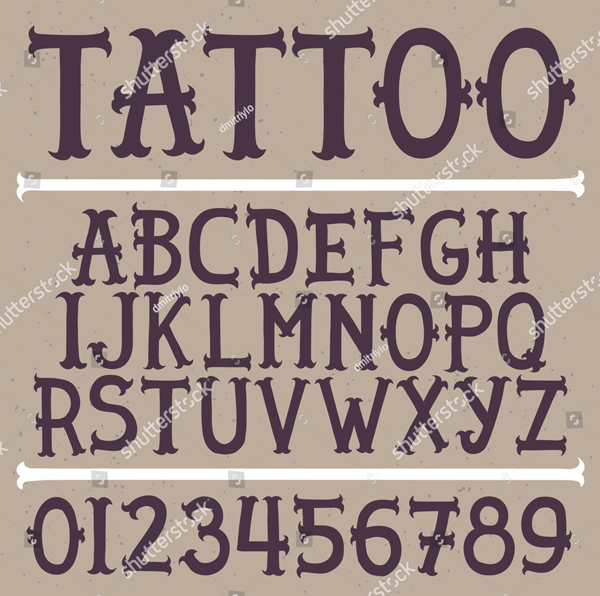 Old school Hand Drawn Tattoo Font