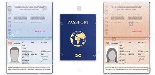 Open Best Passport Mockups Download