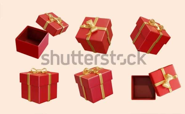 Open Gift Box Mockup