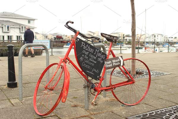 Orange Bike Sign Template