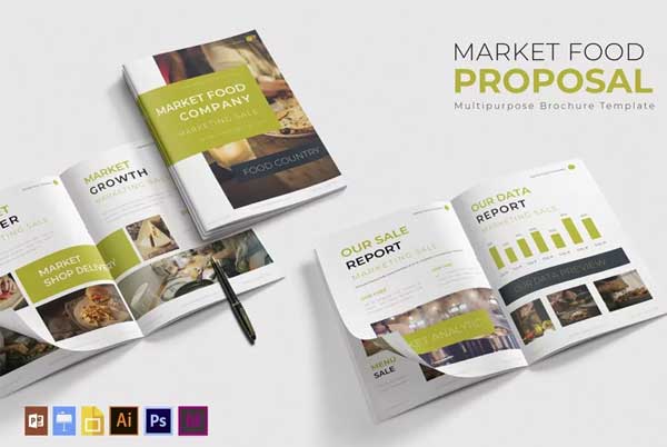 Organic Market Food Brochure Template