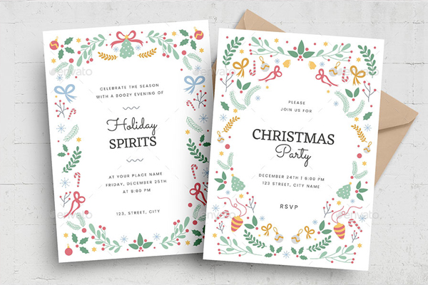 Ornate Christmas Greetings Flyers