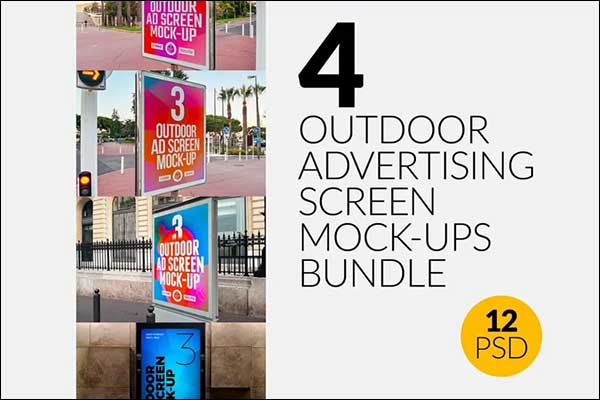 Outdoor Poster Screen Mockups