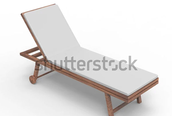 Outdoor Folding Deck Chair Mockup