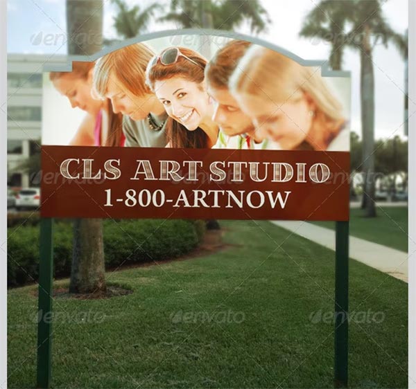 Outdoor Signage Mockup Template