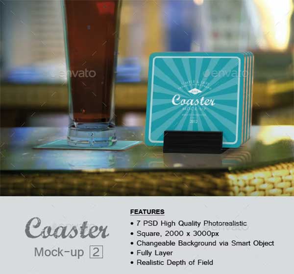 PSD Coaster Mock-up Design