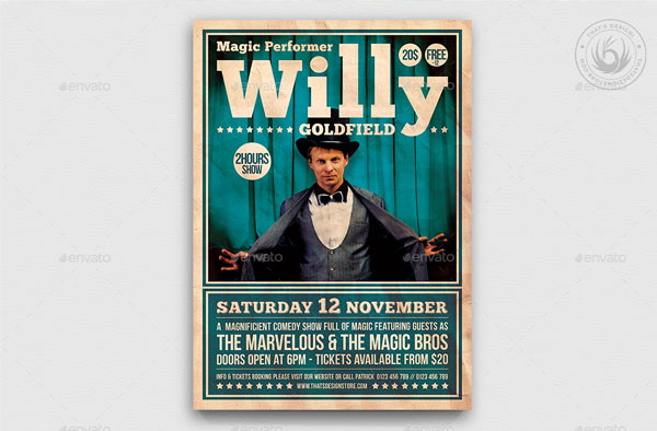 PSD Magic Performer Flyer Template