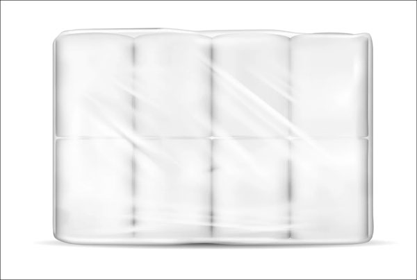 Packaging with Toilet Paper Mockup