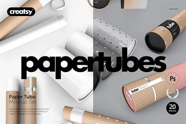 Paper Tube Mockup Set
