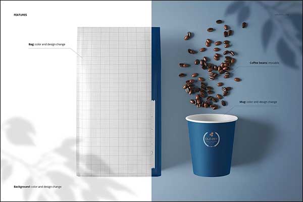 Paper Coffee Bag Mockup Set