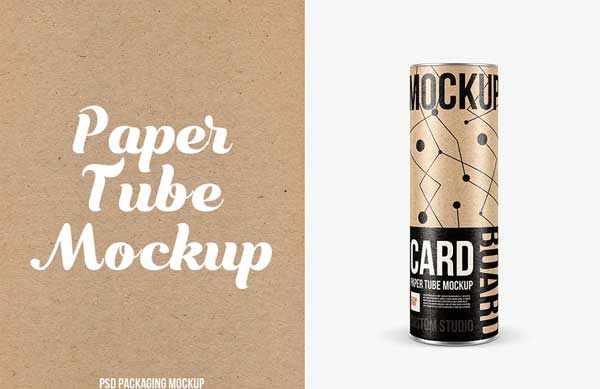 Paper Tube Tin Can Mockup