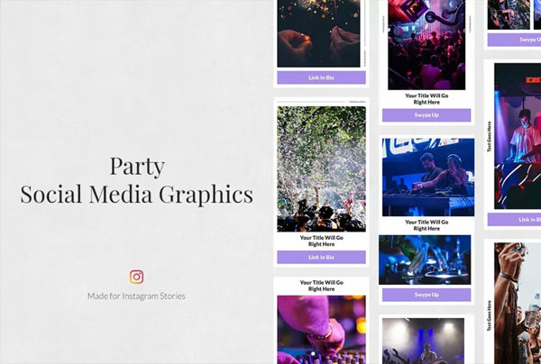 Party Instagram Photoshop Stories